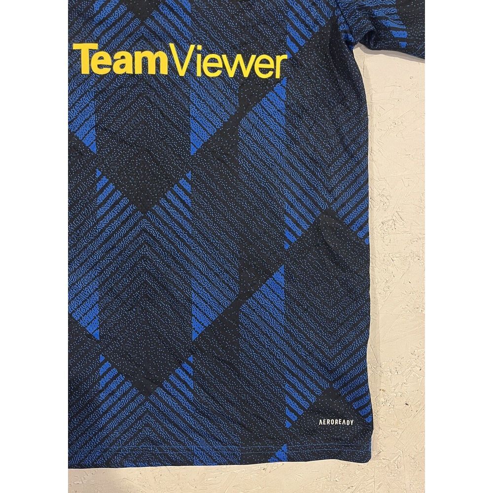 Manchester United 2021 2022 Third Adidas Jersey Kit Shirt Small Blue Yellow - Picture 2 of 9